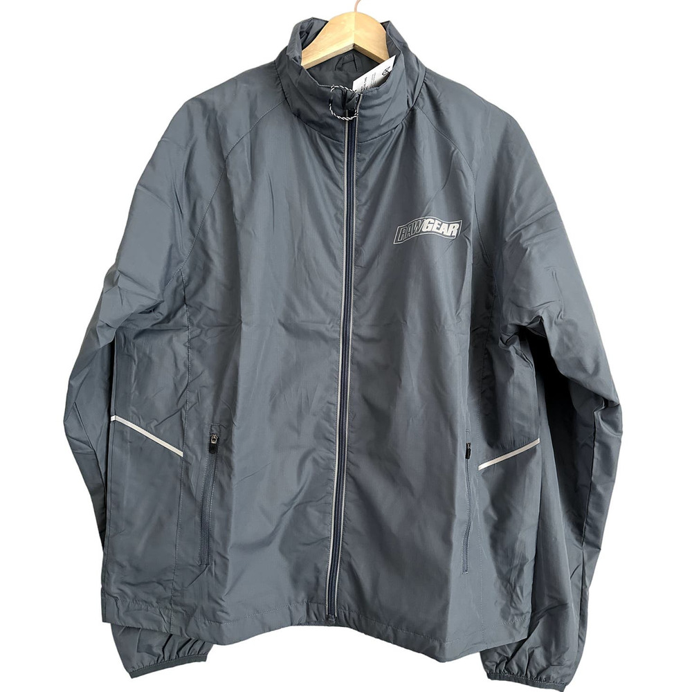 RAWGEAR Reflective Windbreaker Men’s Gray‎ Lightweight Athletic Streetwear NWT